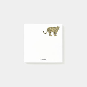 Post-it® Dessin de chat tacheté vintage léopard guépard