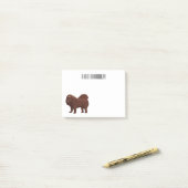Post-it® dessin de Chien Tibétain Mastiff (Sur un bureau)
