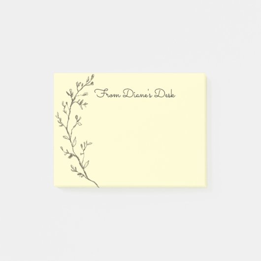 Post-it® Dessin de fleurs esquissées (Devant)