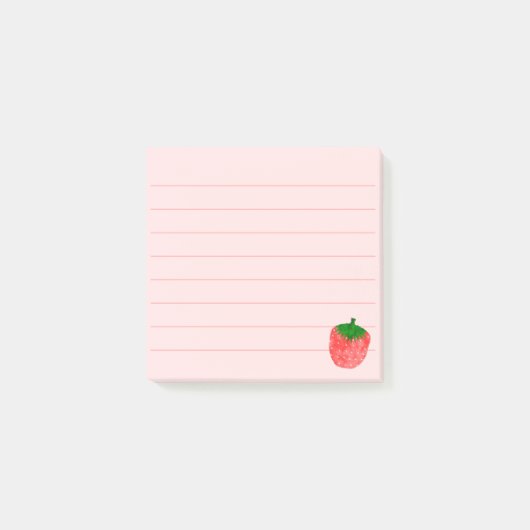 Post-it® Dessin de fraises 3 x 3 personnalisé (Devant)