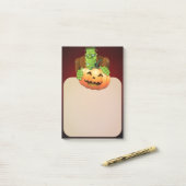 Post-it® Dessin de Frankenstein Monster avec Citrouille (Sur un bureau)