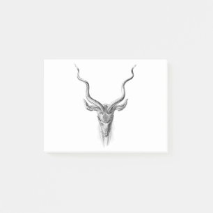 Post-it® Dessin de la corne noire et blanche