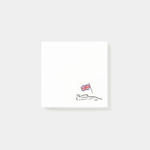 Post-it® Dessin de la ligne de voiture de course avec drape