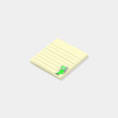 Post-it® Dessin de l'astronaute vert Dinosaure 3x3 Jaune (Incliné)