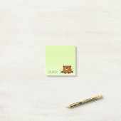 Post-it® Dessin de marmotte de bois adorable (Sur un bureau)