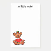 Post-it® Dessin de nounours de Noël festif (Devant)