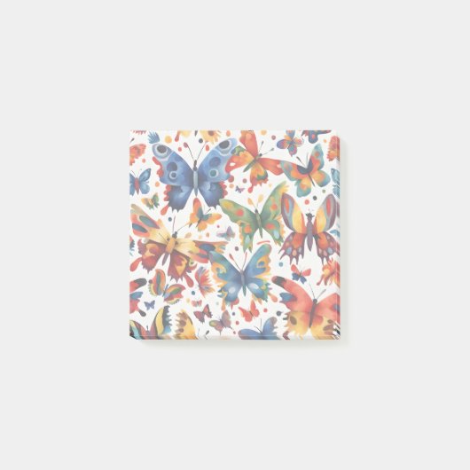 Post-it® Dessin de papillon coloré (Devant)