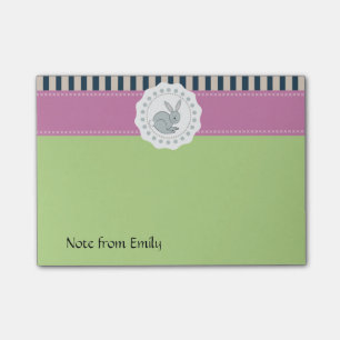 Post-it® Dessin de Pâques à la mode drôle lapin