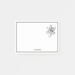 Post-it® Dessin de pieuvre vintage stylisé #1