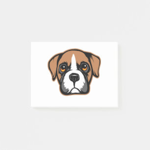 Post-it® Dessin de portrait de chiot en boîte cuite