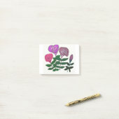 Post-it® Dessin de rose coloré (Sur un bureau)