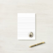 Post-it® Dessin De Style Vintage En Avocado (Sur un bureau)