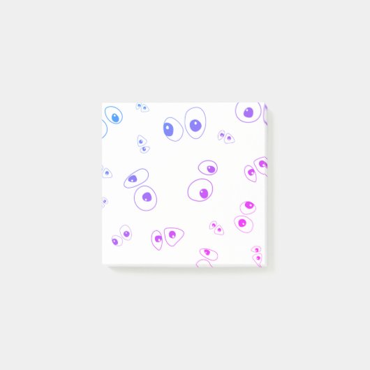 Post-it® Dessin de yeux google simple, drôle et amusant (Devant)