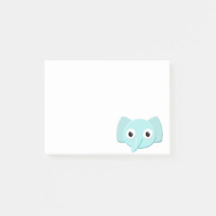 Post-it® Dessin d'éléphant bleu bébé