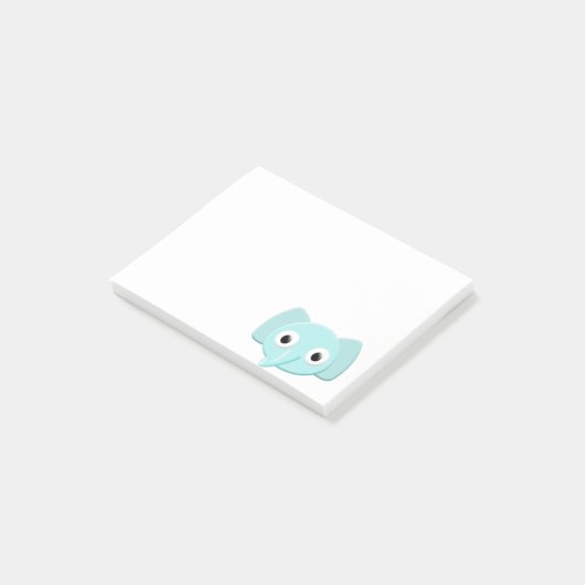 Post-it® Dessin d'éléphant bleu bébé (Incliné)