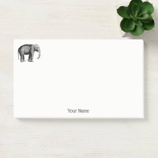 Post-it® Dessin d'éléphant vintage (Bureau)