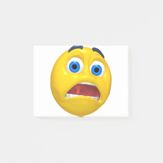 Post-it® Dessin d'emoji choqué (Devant)