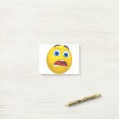 Post-it® Dessin d'emoji choqué (Sur un bureau)