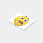 Post-it® Dessin d'emoji choqué (Incliné)
