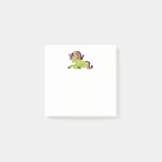 Post-it® Dessin d'Halloween de Cute Frankenstein Unicorn (Devant)