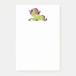 Post-it® Dessin d'Halloween de Cute Frankenstein Unicorn