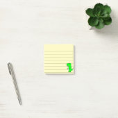 Post-it® Dessin Dinosaure Vert Liné 3x3 Jaune (Bureau)