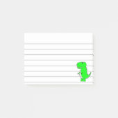 Post-it® Dessin Dinosaure Vert Liné 4x3 (Devant)