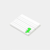 Post-it® Dessin Dinosaure Vert Liné 4x3 (Incliné)