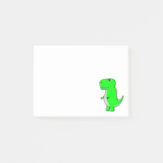 Post-it® Dessin Dinosaure Vert Notes post-it (Devant)