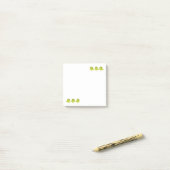 Post-it® Dessin d'oiseau vert (Sur un bureau)