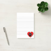 Post-it® Dessin du coeur du chien (Bureau)