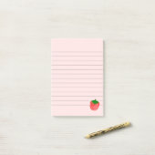 Post-it® Dessin fraise (Sur un bureau)
