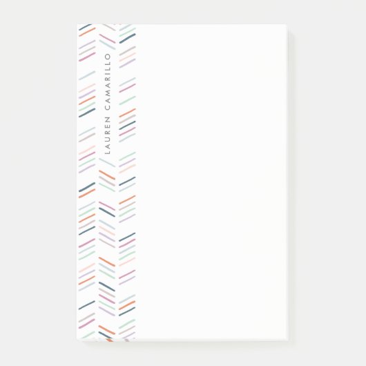 Post-it® Dessin Herringbone personnalisé post-it - Fuchsia (Devant)