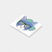 Post-it® Dessin Mascotte de chat Feline Crayon Animaux (Incliné)