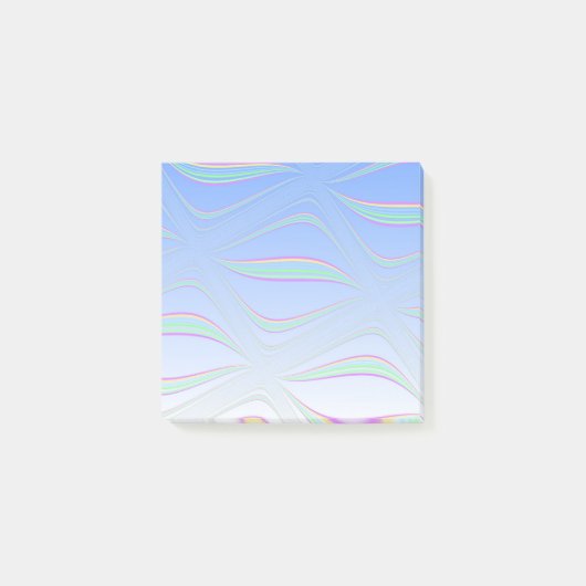 Post-it® Dessin ondulé bleu flottant (Devant)