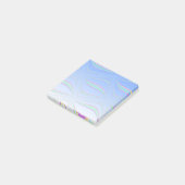 Post-it® Dessin ondulé bleu flottant (Incliné)