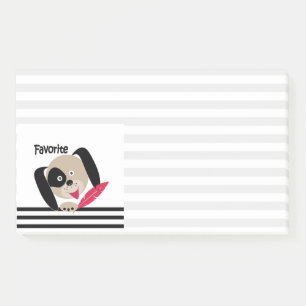 Post-it® Dessin pour enfants amusant chien préféré chiot bl