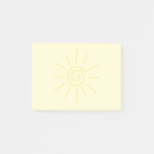 Post-it® Dessin Sun jaune personnalisé (Devant)