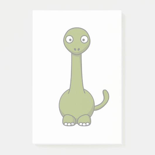 Post-it® Dessin vert de Brontosaurus (Devant)
