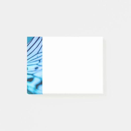 Post-it® Détail photo de l'aile papillon bleu et noir (Devant)