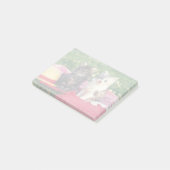 Post-it® Deux Chatons Assis Sur Une Couverture Rouge (Incliné)