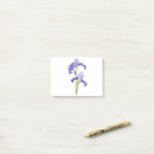 Post-it® deux iris violets encre et aquarelle (Sur un bureau)