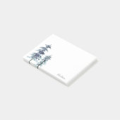 Post-it® Deux pins d'hiver aquarelle (Incliné)