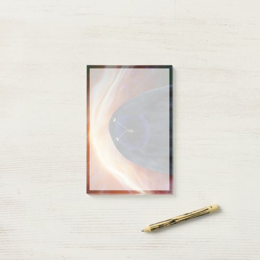 Post-it® Deux Voyageurs Spacecraft Explorer L'Espace Turbul (Sur un bureau)