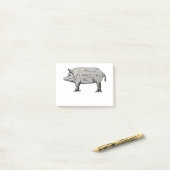 Post-it® Diagramme de cochon du boucher (Sur un bureau)