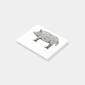 Post-it® Diagramme de cochon du boucher (Incliné)