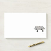 Post-it® Diagramme de cochon du boucher (Sur un bureau)