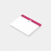 Post-it® Diamant élégant sur bordeaux et blanc (Incliné)