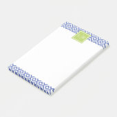 Post-it® Diamants bleus Motif et monogramme (Incliné)