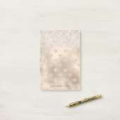 Post-it® Diamants de Parties scintillant Gold White Glitz (Sur un bureau)